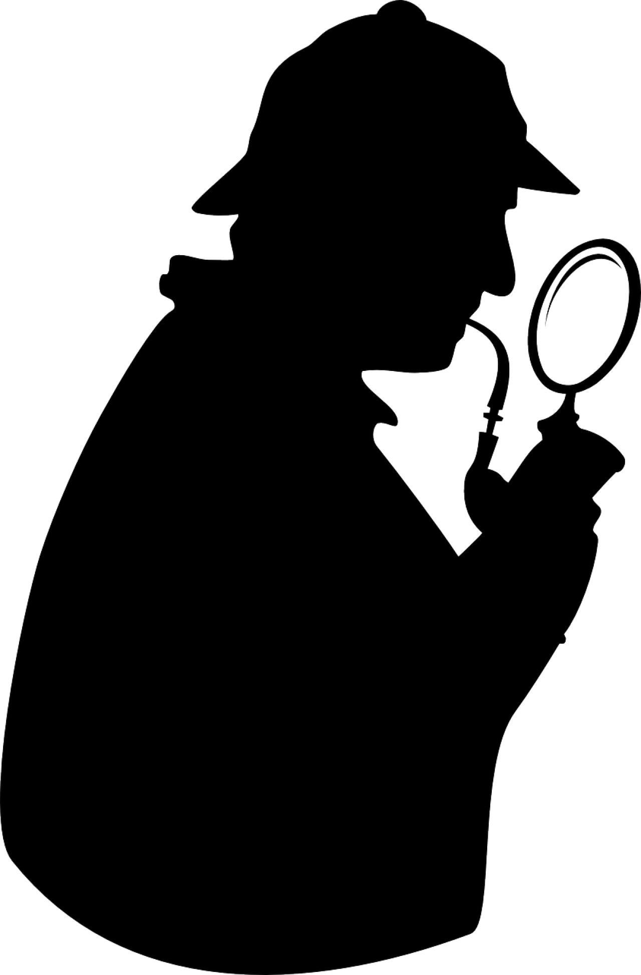 Silhouette eines Detektivs