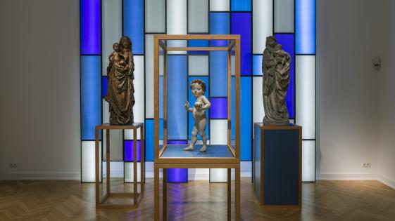 Sammlungspräsentation Mittelalter im MK&G Christentum - © Henning Rogge Blick in die Mittelalter Sammlung des MK&G